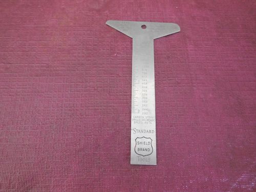 Vintage standard tool co. drill point gauge cleveland oh. shield brand for sale