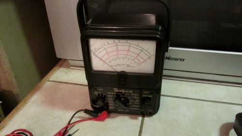 Vintage simpson 260 + leads - volt-ohm-milliammeter analog tester for sale