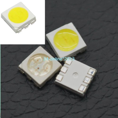 100pcs 5050 warmwhite smd smt plcc-6 3chip super bright led ultra bright light for sale