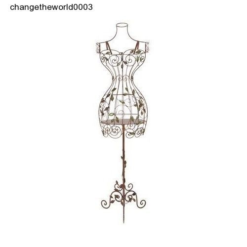 Victorian Metal Mannequin Designer Wire Iron Woman Body Dress Form Jewelry Tower