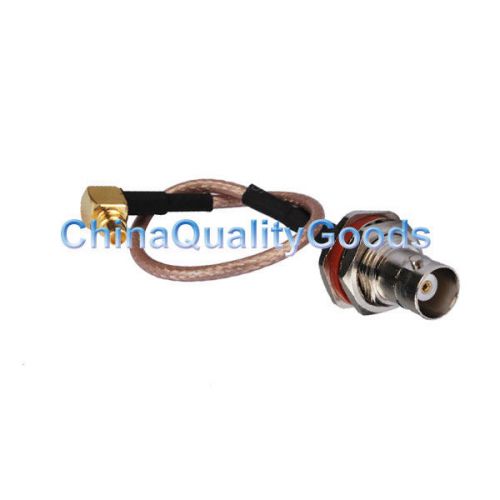 cable assembly BNC jack bulkhead to MMCX plug RA pigtail cable RG316 15cm/6inch