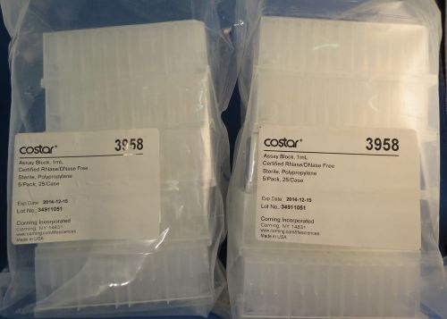 Qty 10 corning costar 1ml assay block 96 well round bottom # 3958 for sale