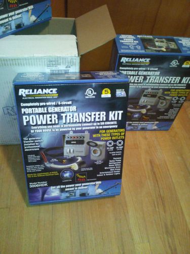 1 Reliance Control 6 Circuit Manual Transfer Switch Kit  NIB, 3006HDK FREE SHIP