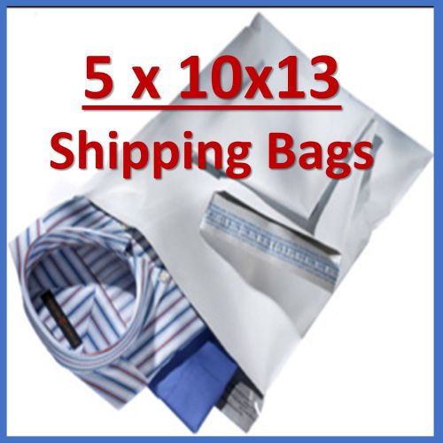 5 Pcs. 10x13 White Poly Shipping Mailer Envelopes Self Sealing Bags