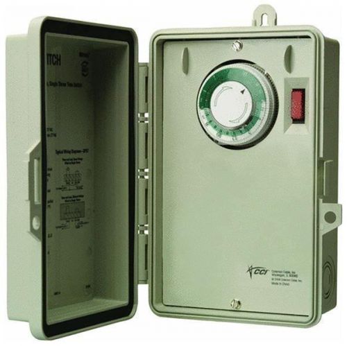 New Woods 40-Amp Double Pole Single Throw 24 Hr Water Heater Timer 59402