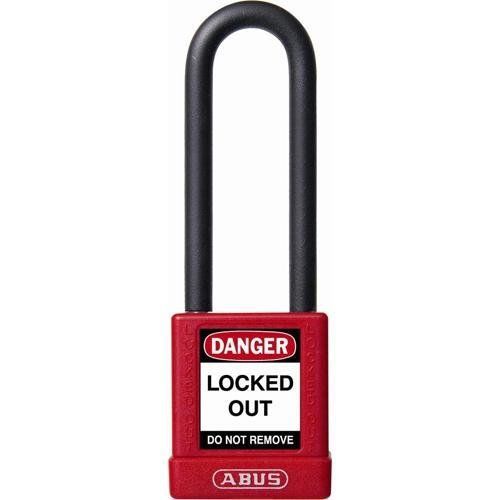 (3) abus 74hb/40-75 kd red, 74 series non-conductive safety padlock for sale