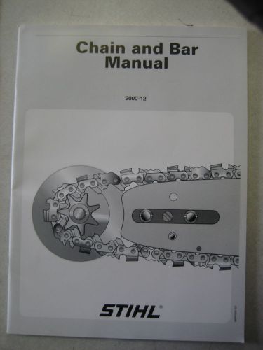 STIHL CHAIN AND BAR MANUAL CHAIN SAW 56 PAGES