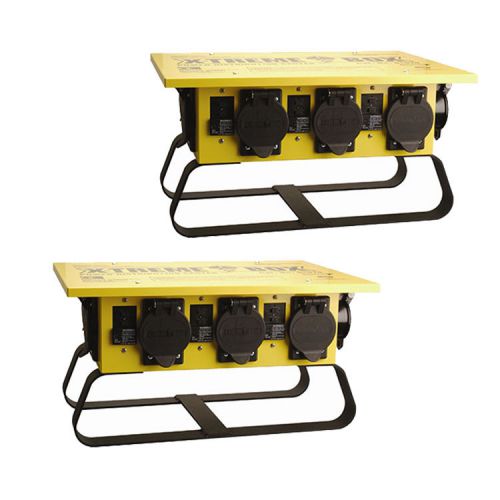 Coleman Cable 019703R02 50A Portable GCFI Power Distribution Spider Box, 2-Pack