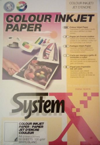 Xerox Original Paper A4 100g/m2 Colour Inkjet High quality 50 Sheets 3R93912