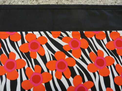 Zebra with Flowers 3 Pocket/Waist/Waitress apron