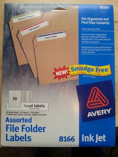 Lot of 42! Avery 8166 File folder Labels - assorted.