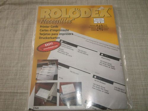 Rolodex Printer cards Necessities 2 1/4&#034; x 4&#034; unopened 240 Cards #67620