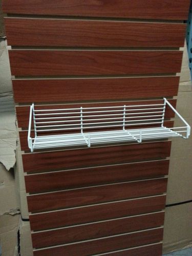 Wire baskets for slatwall 6&#034;x17&#034; cream for sale