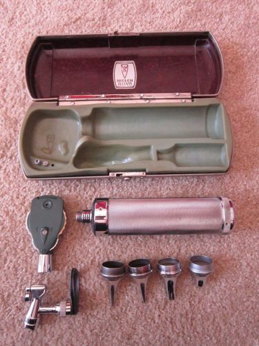 Vintage Welch Allyn Otoscope Ophthalmoscope Diagnostic Set Bakelite Case
