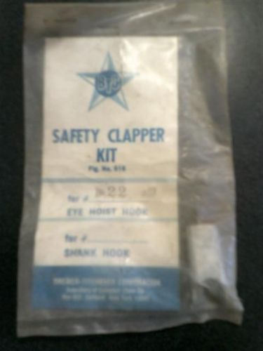 Brewer-titchener #22 eye#2 shank hook safety clapper latch kit chain hoist sling for sale