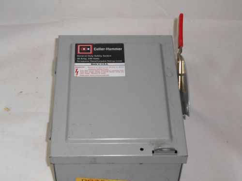 NEW Cutler-Hammer General Duty Safety Switch 30 Amp / 240 Volts # DG321UGB