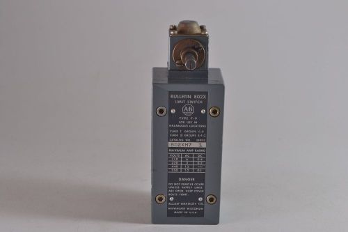 Allen Bradley bulletin 802X rotary limit switch - Type 7-9 hazardous 802XH7