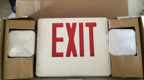 LED EXIT SIGN, Two Sided, Dual Lights, Exitronix,New in Box,Large Size,FAST SHIP