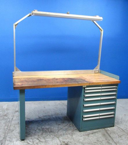 Nice!! lista 72&#034; x 30&#034; wood-top 8-drawer work bench for sale