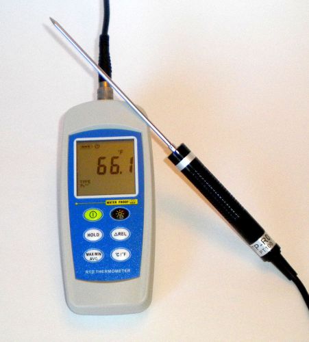 Pt100 rtd thermometer with calibration report and class a probe for sale