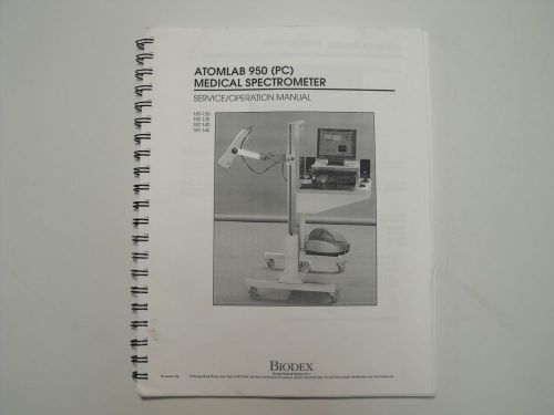 ATOMLAB 950 PC MEDICAL SPECTROMETER SERVICE AND OPERATION MANUAL