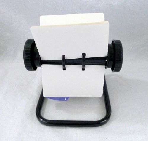 Rolodex Rotary Large Open Card File System Most Letters-100 Plus Index Cards-EUC