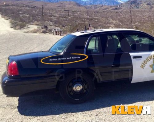 Chp &#034;safety service and security&#034; vinyl decals police p71 crown vic cvpi for sale