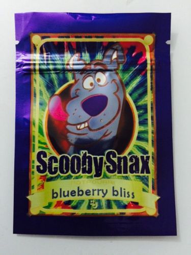100 scooby snax blue 4g empty** mylar ziplock bags (good for crafts jewelry) for sale