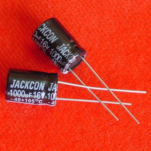 -- 10 x 1000uF 16V JACKCON Electrolytic Capacitor +105C e