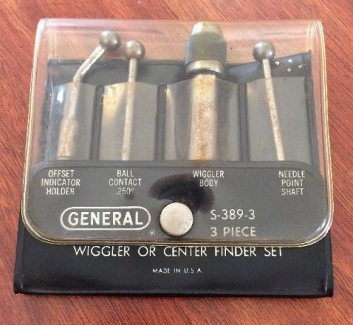 VINTAGE GENERAL TOOLS WIGGLER CENTER FINDER INSTRUMENTS SET # S-389-3