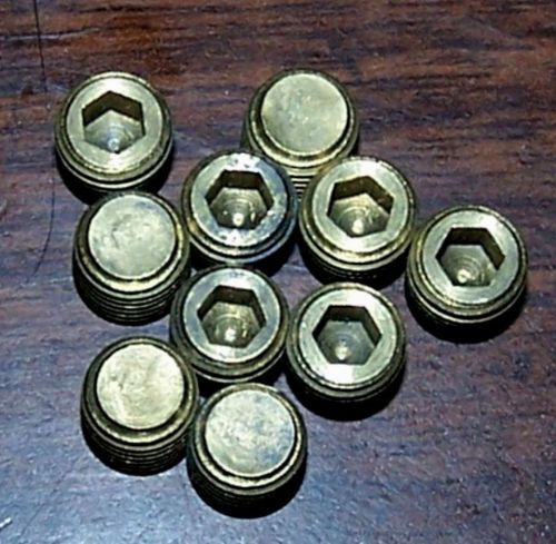 1/16 brass pipe plugs precision fasteners socket head set screw (qty 10) #9715 for sale