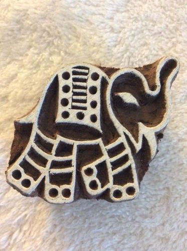 Wooden Indian Textile Printing Blocks Elephant