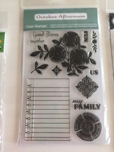 NEW October AfternoonFamily Stamp HTF Erin Condren Life Planner, Plum Paper