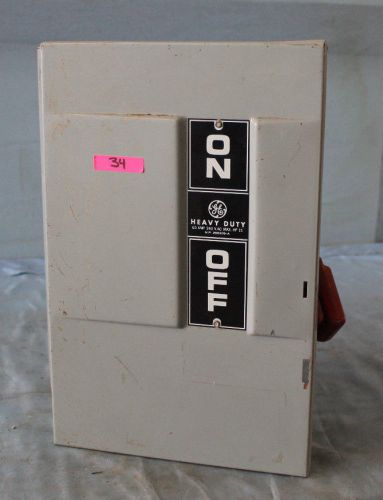 GE fusible heavy duty disconnect safety switch 60 amp 240 volt FREE SHIP