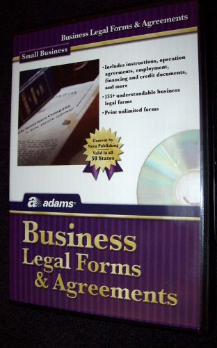 ADAMS BUSINESS LEGAL FORMS AND AGREEMENTS SOFTWARE PDF 135+ BUSINESS LEGAL FORM