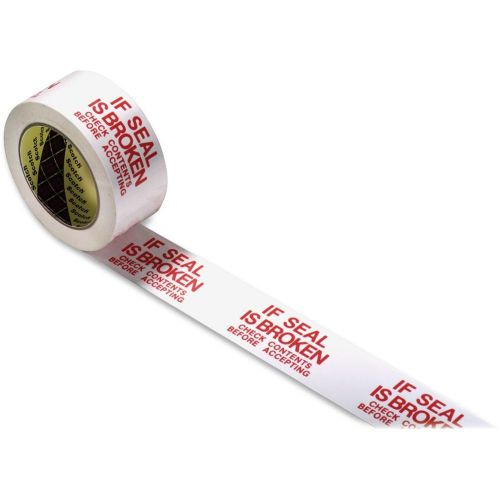 Scotch preprinted message seal broken tape - 1.88&#034; width x 109.36 yd (3771ct) for sale