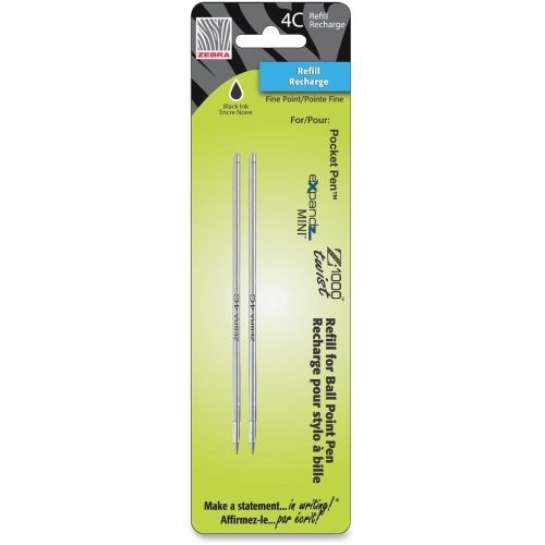 Zebra Pen 4C-Refill - Black - 2 / Pack - ZEB85612