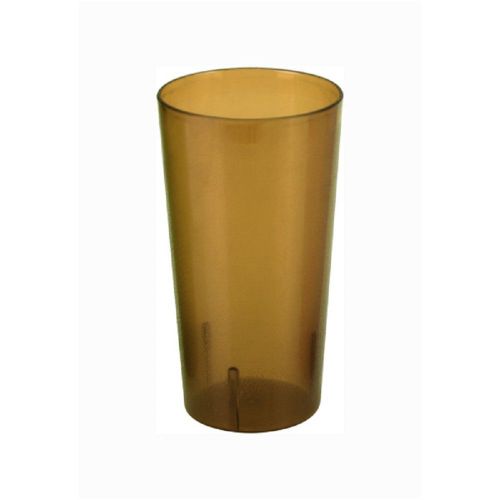 12 CUPS 32 OZ RESTAURANT TALL TUMBLER POLYCARBONATE AMBER UNBREAKABLE GLASS