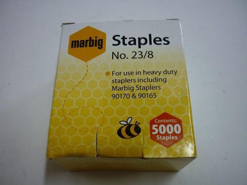 Marbig staples No.23/8 for using in heavy duty staplers box 5000 code 90208
