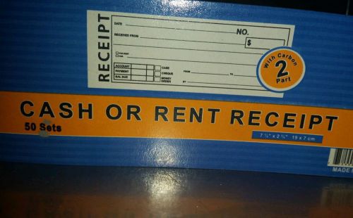 3 Bazic Cash or Rent Receipt books , 50sets FREE SHIPPING
