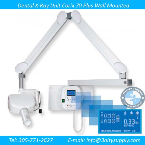 X-ray unit dental + usv-wm wall mount for sensor, psp,film corix 70 high quality for sale