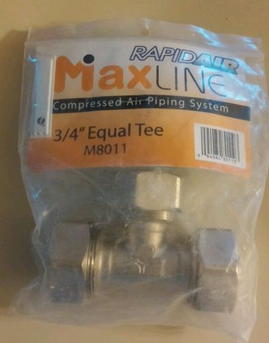 Maxline M8011 Equal Tee Fitting for 3/4-Inch Tubing, Free Shipping, New