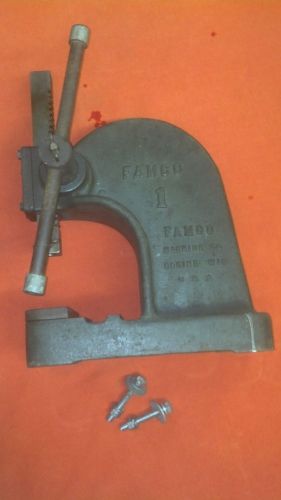 Vintage famco cast iron &amp; solid steel arbor press #1-all original nice !!! for sale