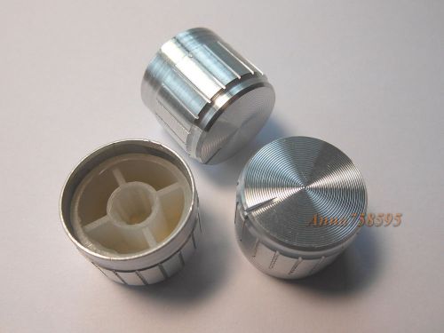 20pcs high quality aluminum potentiometer volume knob d20.5mm h16.7mm silver for sale