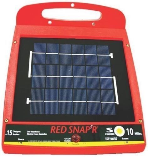 NEW RED SNAP&#039;R ESP10M-RS SOLAR 10 MILE ELECTRIC FENCE CONTROLLER CHARGER 6976161