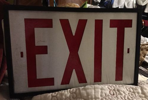 EXIT SIGN LIGHTALARMS ALUMINUM EXIT SIGN RED NEW IN BOX DEAL!!!