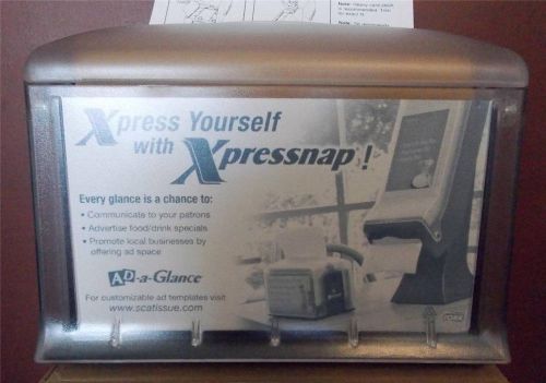 TORK XPRESSNAP TABLETOP NAPKIN DISPENSER - 32XPT CLEAR / BLACK NIB 116