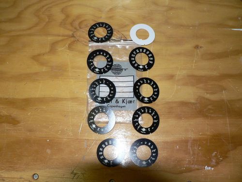 Lot of Bruel and Kjaer B&amp;K Dials, 10 Double Sided, 1 Spacer(?) for a 2209
