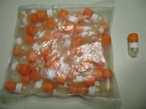 50 - corning 1 ml cryogenic sample vials - orange screw top with round bottom for sale