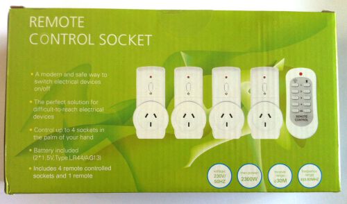 Brand new wireless remote control socket 4 sockets au plug ac power outlet for sale